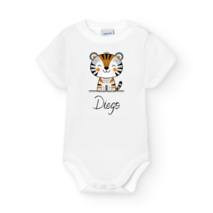 body con nombre de bebé tigre